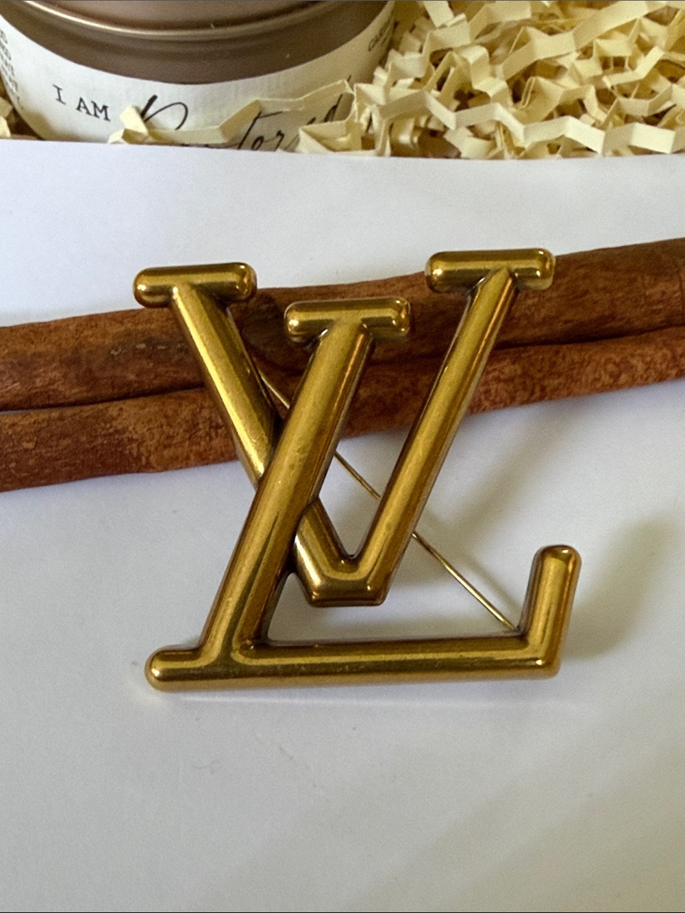 Fashion Jewelry Gold-tone Logo Brooch Pin - Designer Women’s Accessory
